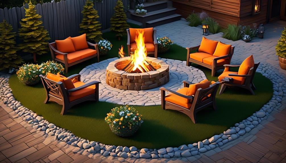 outdoor fire pit for burning wood