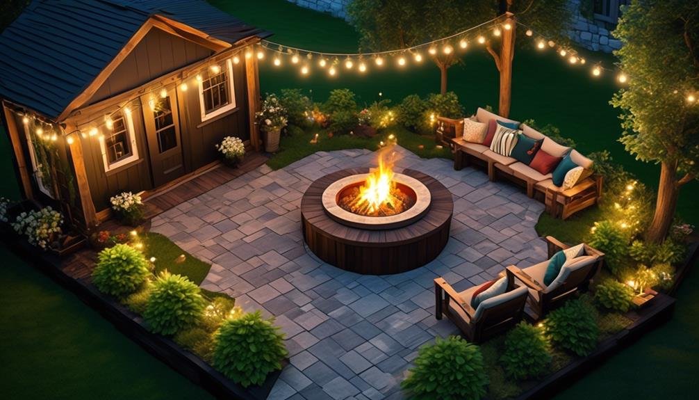 outdoor fire pit made from pallets