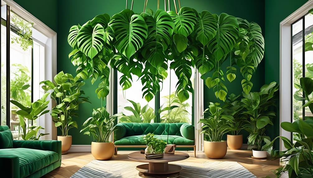 tropical houseplant with large leaves