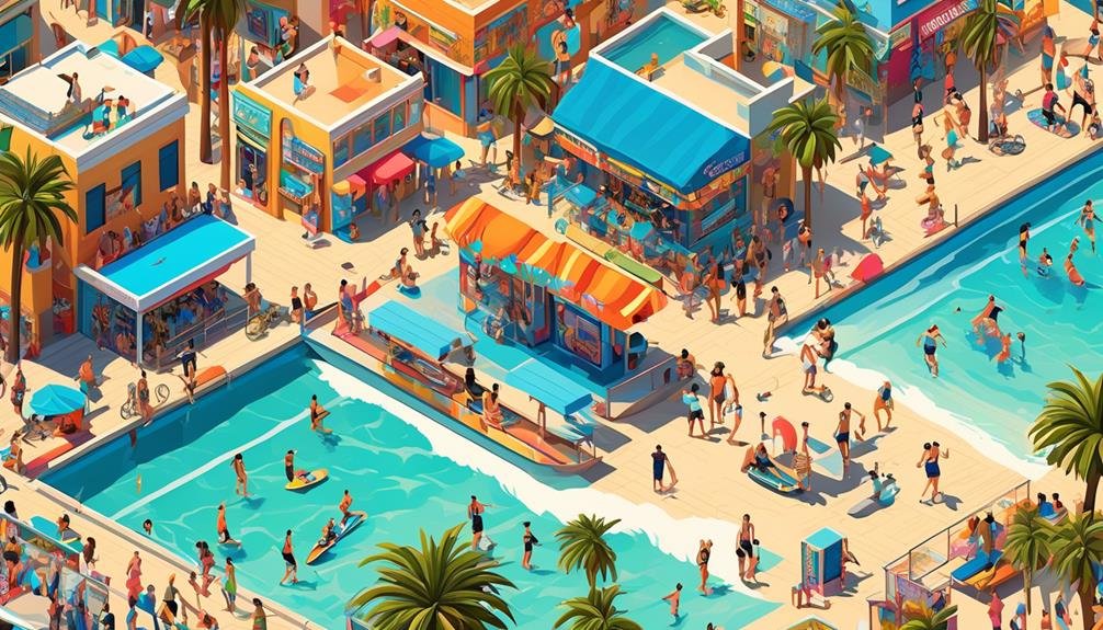 vibrant beach community in california