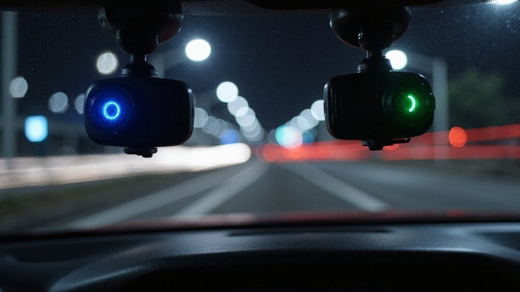 dash cam night vision comparison