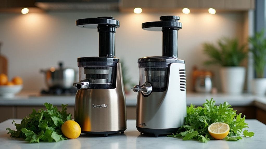 Breville vs. Omega: Best Juicer for Greens 4 juicer motor power comparison