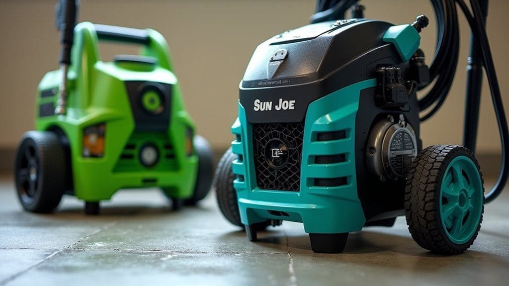 Sun Joe vs. Greenworks: Best Electric Pressure Washer 2 powerful motor performance comparison