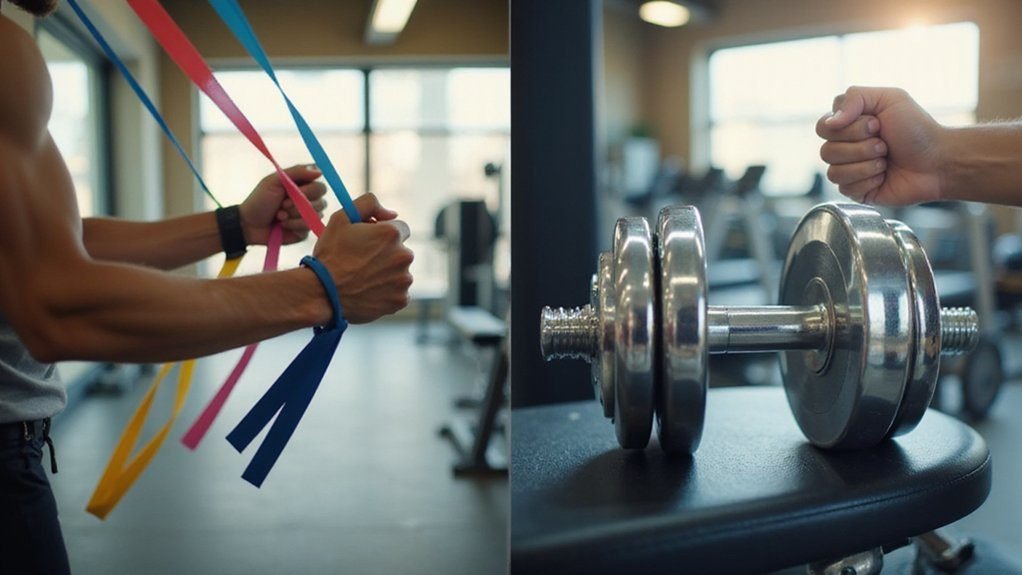 resistance bands or free weights