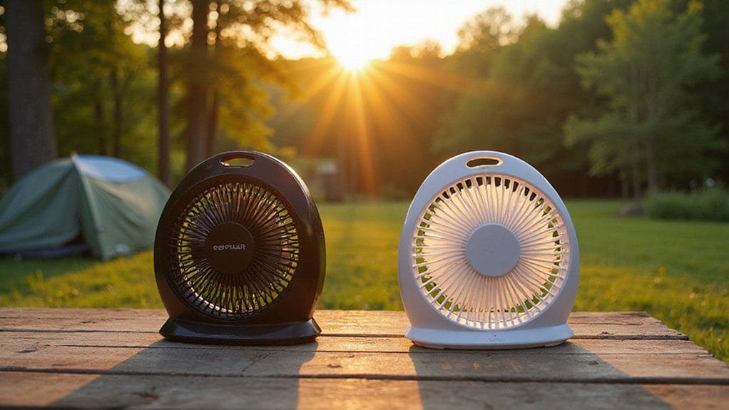 solar fan camping comparison