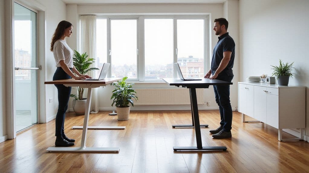 tall user standing desk