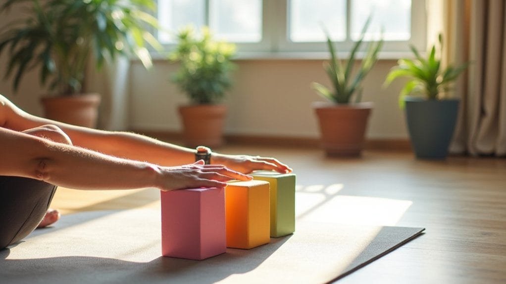 yoga blocks enhance stability